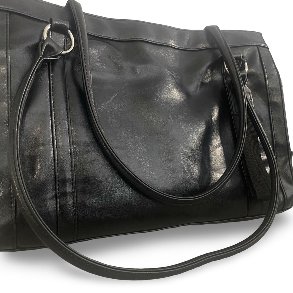 Black Leather Tote Bag